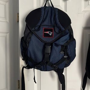 Patriots backpack with insulated lunch box.